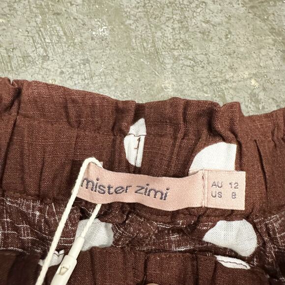NWT Mister Zimi Kat Shorts In Cookies and Cream Brown Polka Dot sz 8 US - Picture 9 of 11